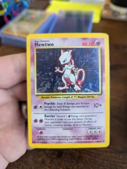 Pokemon TCG Mewtwo 10/102 Base Set Holo Rare Card - Image 1