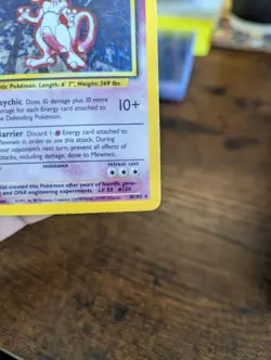 Pokemon TCG Mewtwo 10/102 Base Set Holo Rare Card - Image 3