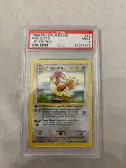 Pokemon Pidgeotto 1st Edition SHADOWLESS PSA 9 Base Set 1 BEAUTIFUL Close 10 - Image 1