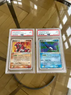 Pokemon PSA 9 Groudon EX & Kyogre EX Holo Crystal Guardians 2006 - Image 3