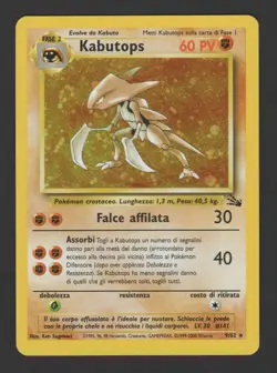 Kabutops Holo Fossil 9/62 ITA – Carta Pokemon Rara Olografica - Image 1