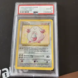 Pokemon Card PSA 6 Chansey Shadowless 3/102 Holo Base Set Vintage WOTC 1999 - Image 1
