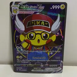 Carte Pokemon Pikachu Cosplay Arale Holo Prism + Sleeve Toploader - Image 1