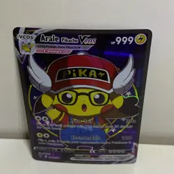 Carte Pokemon Pikachu Cosplay Arale Holo Prism + Sleeve Toploader - Image 3