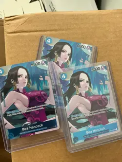 $160 Lot (3) One Piece CCG 2022 Boa Hancock Box Topper Foil OP02-059 NM English - Image 1