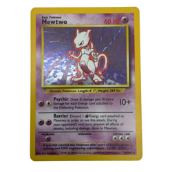 Pokemon Base Set Unlimited Mewtwo Holo 10/102 Vintage WOTC Card - Image 1