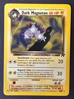 Pokemon WOTC Card - Dark Magneton - Team Rocket - Non-Holo Rare - 28/82 - NM-LP - Image 3