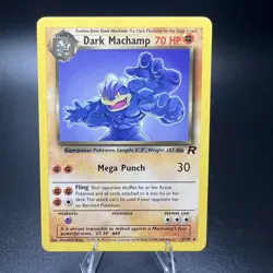 Dark Machamp 27/82 - Team Rocket Non Holo Rare - Vintage WOTC Pokemon Card LP - Image 1