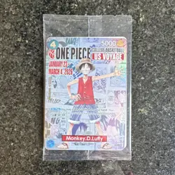 One Piece Monkey.D.Luffy US College Basketball Promo Card *SEALED* - Image 1