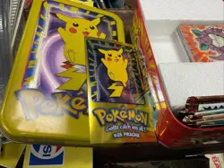 Topps Pokemon Cards TV Animation Edition Pikachu Tin & Open With Pikachu 1999 - Image 2