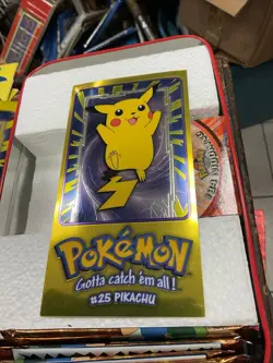 Topps Pokemon Cards TV Animation Edition Pikachu Tin & Open With Pikachu 1999 - Image 5