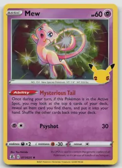 Pokemon Card Mew Holo Rare Celebrations 011/025 - Image 1