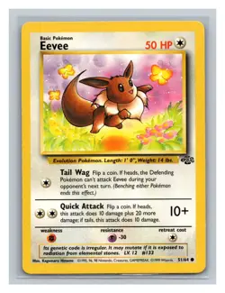 Eevee #51/64 Jungle Pokemon Card TCG - Image 1