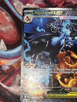 Mega Charizard X EX 125/094 SIR Phantasmal Flames Pokemon Card Holo NM - Image 3