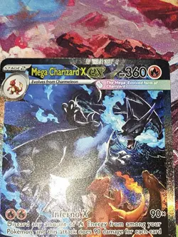 Mega Charizard X EX 125/094 SIR Phantasmal Flames Pokemon Card Holo NM - Image 4