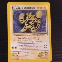 Pokemon Lt. Surge's Electabuzz Gym Heroes Rare Card 27/132 HP60 2000 TCG - Image 1