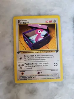 Porygon 48/82 1st Edition Team Rocket Vintage Pokemon Card LP - Image 1