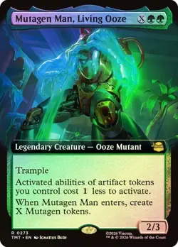 NM Extended Art Foil Mutagen Man, Living Ooze, MTG, TMNT, Magic, 273 - Image 1