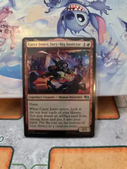 Casey Jones, Jury-Rig Justiciar - Foil Light Play, English Magic the Gathering M - Image 1