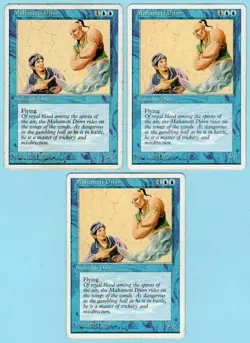Mahamoti Djinn x3 3x 1995 MTG Core Set 4th Edition Blue Rare Creature MP AZ2 - Image 1