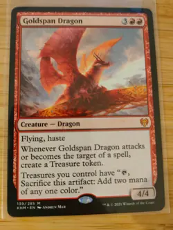 MTG Goldspan Dragon 139 Kaldheim M/NM Free UK P&P - Image 1