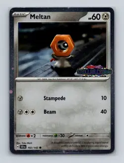Meltan 102 2024 Pokemon Stellar Crown Stamped Cosmos Holo Promo Card NM+ (a) - Image 1