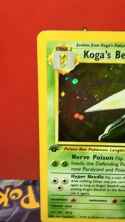 Pokemon 1st edition Koga's Beedrill Gym Challenge Holo Rare Near Mint - Image 2