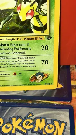 Pokemon 1st edition Koga's Beedrill Gym Challenge Holo Rare Near Mint - Image 4