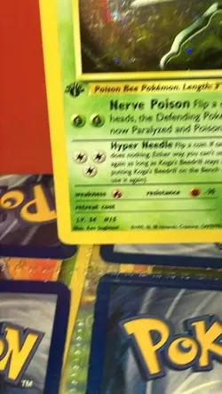 Pokemon 1st edition Koga's Beedrill Gym Challenge Holo Rare Near Mint - Image 5