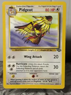 Pokemon TCG Pidgeot Jungle Card 24/64 Unlimited Non-Holo Rare LP Condition - Image 1