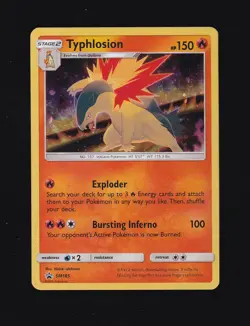 2019 Pokemon TCG Holo Typhlosion Black Star Promo SM185 - Image 1