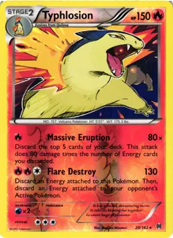 Pokemon TCG XY Breakthrough Typhlosion Reverse Holo 20/162 VLP - Image 1