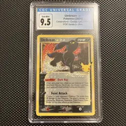 Umbreon 2021 Celebrations 17/17 Pokemon CGC 9.5 blue label =CGC 10 Gem Mint - Image 1