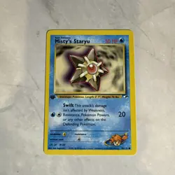Pokemon TCG Misty's Staryu 90/132 Regular 1st Edition Common Gym Heroes VLP - Image 1