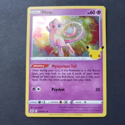 2021 POKEMON 25TH ANNIVERSARY CELEBRATIONS HOLO RARE MEW NM 🔮 - Image 1