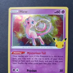 2021 POKEMON 25TH ANNIVERSARY CELEBRATIONS HOLO RARE MEW NM 🔮 - Image 2