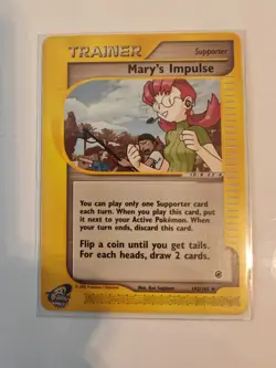 Mary's Impulse 142/165 Expedition WOTC 2002 E Series Trainer Pokemon TCG.NM/LP. - Image 1