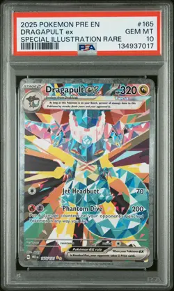 2025 Pokemon SVP EN Prismatic Evolutions Dragapult ex SIR #165/131 PSA 10 Gem MT - Image 1