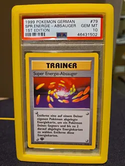 1999 POKEMON 1ST EDITION SUPER ENERGY REMOVAL PSA 10 German - Image 1