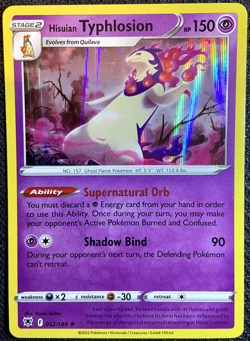 Hisuian Typhlosion 052/189 Astral Radiance Pokemon English Holofoil 2022 - Image 1