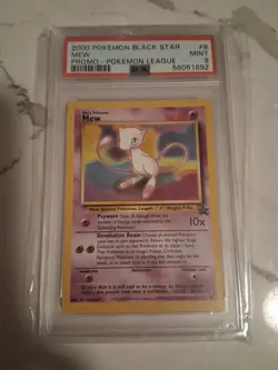 Mew #9 Promo Pokemon League VTG WOTC 2000 TCG PSA 9 Mint - Image 1