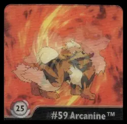 Pokemon Artbox Action Flipz 1999 Nintendo #59 #58 GROWLITHE #59 ARCANINE - Image 1