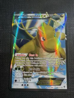 Pokemon XY Furious Fists Dragonite Ex Full Art Holo 108/111 NM - Image 1