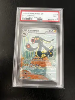 Pokemon TCG Eelektross Illustration Rare Holo 115/086 Sv: Black Bolt PSA 9 2025 - Image 1