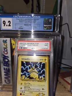 1998 POKEMON JPN GYM #125 LT. SURGE'S ELECTABUZZ-HOLO PSA 9 - Image 3
