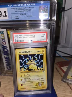 1998 POKEMON JPN GYM #125 LT. SURGE'S ELECTABUZZ-HOLO PSA 9 - Image 4