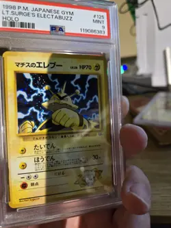 1998 POKEMON JPN GYM #125 LT. SURGE'S ELECTABUZZ-HOLO PSA 9 - Image 5