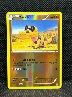 Pokemon Tcg Sandile 63/114 Black & White Reverse Holo - Image 1