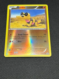 Pokemon Tcg Sandile 63/114 Black & White Reverse Holo - Image 2