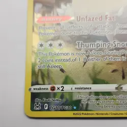 Pokemon Snorlax TG10/TG30 Lost Origin Ultra Rare Full Art Holo Basic 150 HP - Image 3